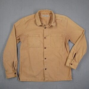 Outerknown Mens Organic Cotton Corduroy Utility Shirt Tan Brown Medium M